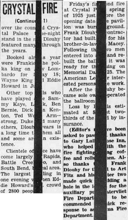 Crystal Palace Ballroom at Paw Paw Lake - Feb 1963 Article Pt 2